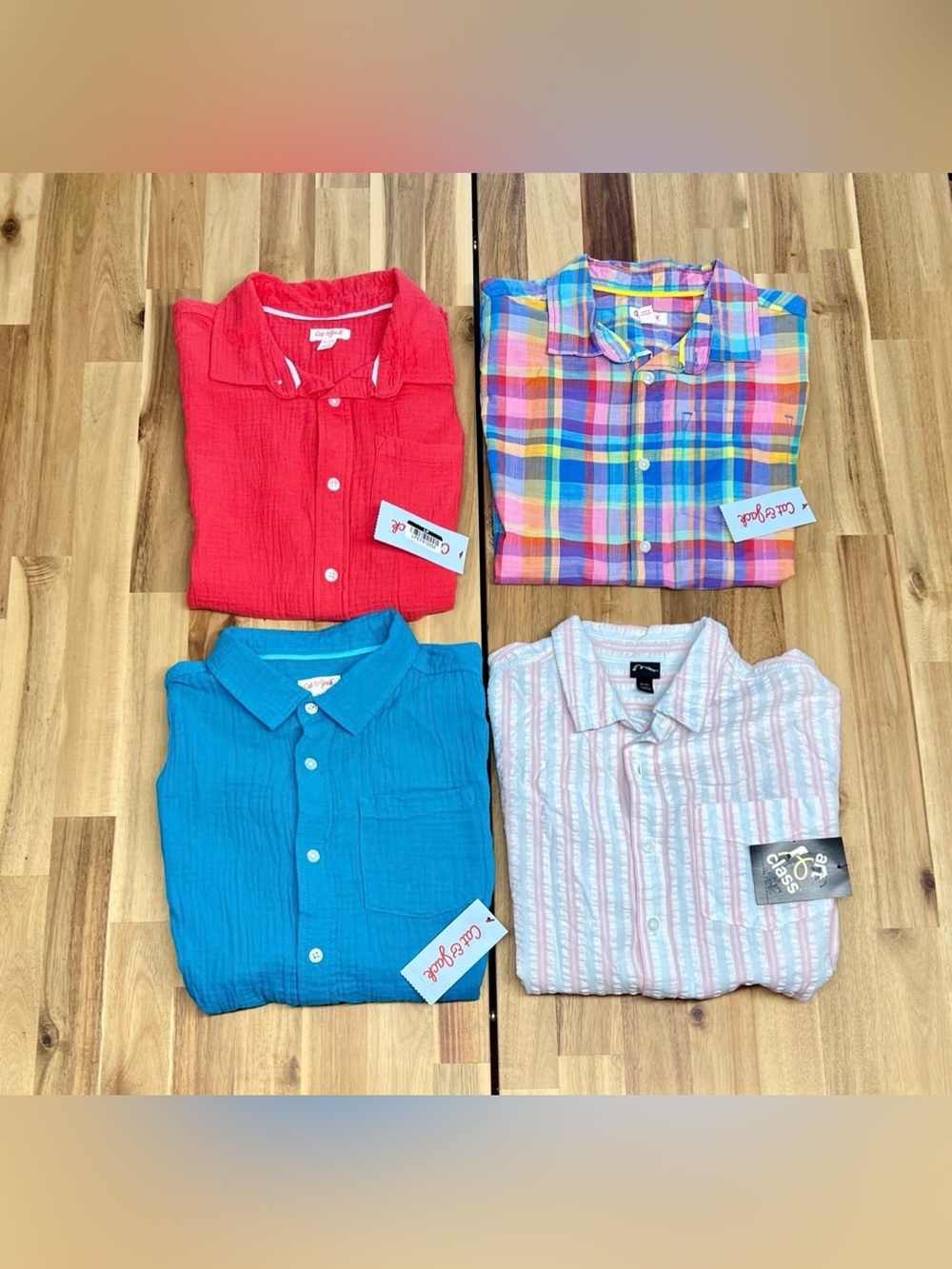 NWT Boys short sleeve button down shirts bundle